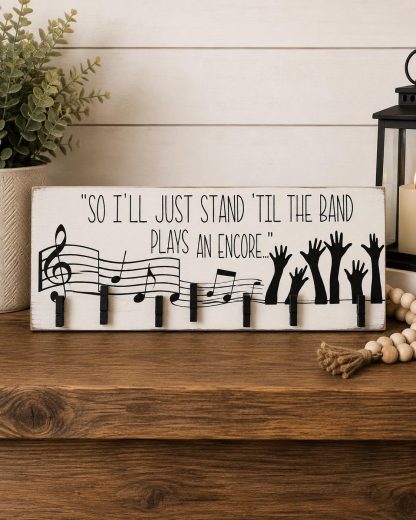 OAR Concert Ticket Holder - Hand-Painted Pine Wood Sign - 18x5.5 in – hand-painted pine wood sign by Brown Fox Artistry