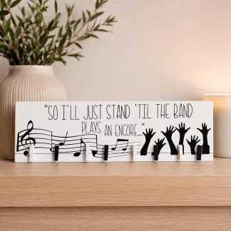 Custom Concert Ticket Holder - Hand-Painted Pine Wood Sign - 18x5.5 in – hand-painted pine wood sign by Brown Fox Artistry