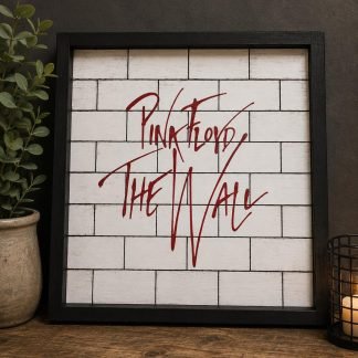 Pink Floyd The Wall Sign - Hand-Painted Pine Wood Wall Art - 16x16 in – hand-painted pine wood sign by Brown Fox Artistry